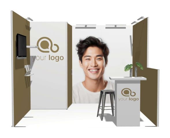 10x10 Modular Booth 02 modular trade show booth configuration