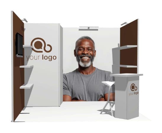 10x10 Modular Booth 12 modular trade show booth configuration