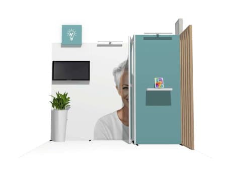10x10 Modular Booth 13 modular trade show booth configuration