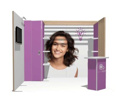 10x10 Modular Booth 15 modular trade show booth configuration