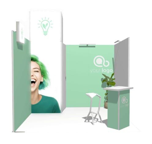 10x10 Modular Booth 16 modular trade show booth configuration