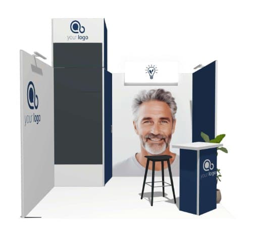 10x10 Modular Booth 18 modular trade show booth configuration
