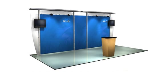 AL6 Straight (20ft) aluminum modular display system